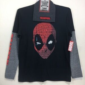 Deadpool Long Sleeve Shirt and Beanie Combo